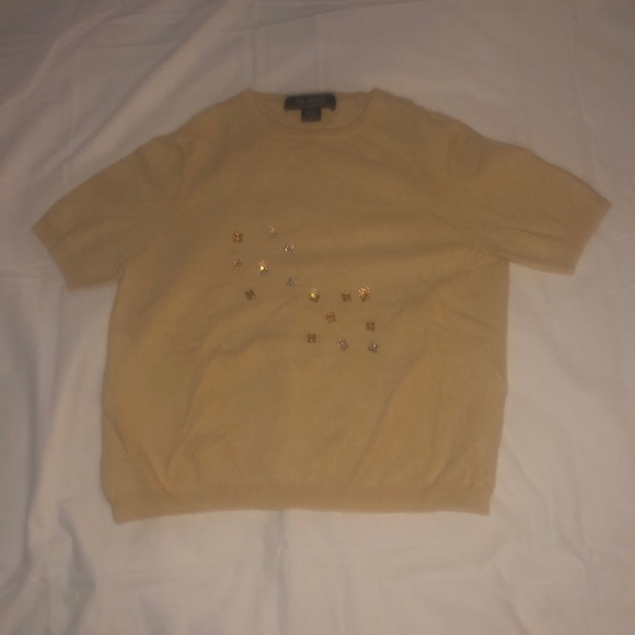 Yellow blouse for women with bling - Picture 1 of 2